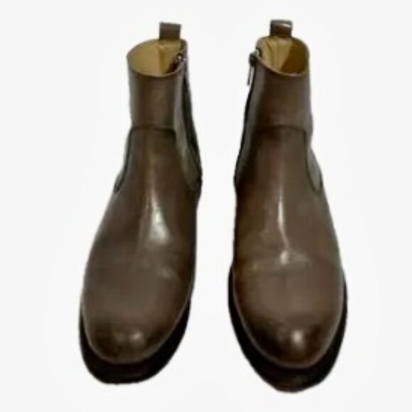 FRYE Danielle Ankle Boots Western Booties Gray Leather Sz 8 (fits like 7.5) - Picture 2 of 11